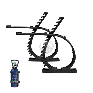 SET 2 ABRAZADERAS QUICK FIST 64-241MM SUJETADOR SOPORTE EXTINTOR