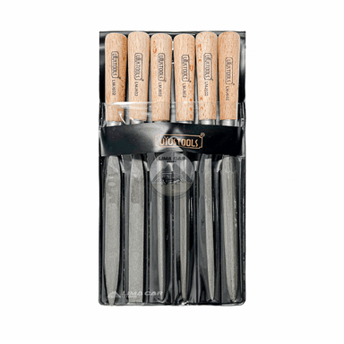 SET 6 LIMA ESCOFINA CON MANGO MADERA 7'' ACERO UYUSTOOL - 2