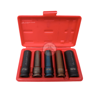 SET DE 5 DADOS DE IMPACTO TUBULAR 1/2“ TOOLTECH