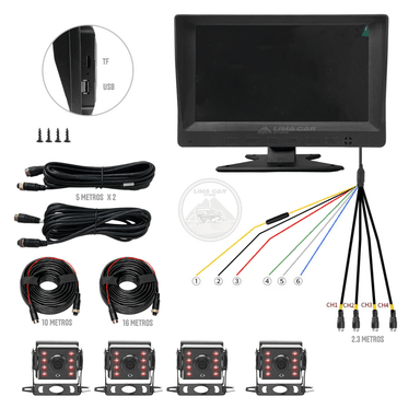 KIT 4 CÁMARAS DE RETROCESO PARA CAMIÓN 12/24V - 3
