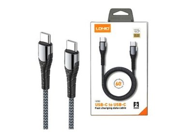 CABLE LDNIO LC102 65W USB-C A USB-C CARGA RÁPIDA 2M - 3