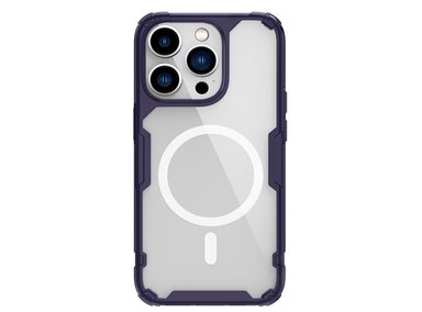CASE NILLKIN NATURE PRO TPU MAGNÉTICO MAGSAFE IPHONE 15 PRO MAX AZUL + MICA DE VIDRIO 11D COMPLETO - 3