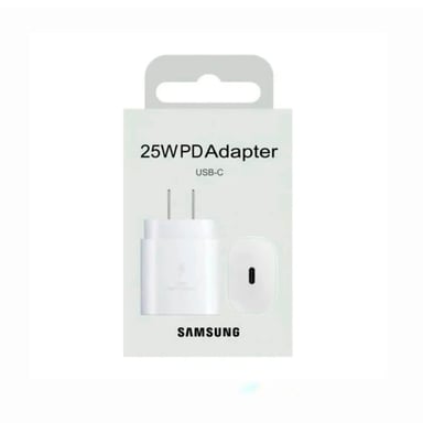 CARGADOR SAMSUNG 25W ADAPTADOR FAST CHARGE PARA A54 BLANCO - 1