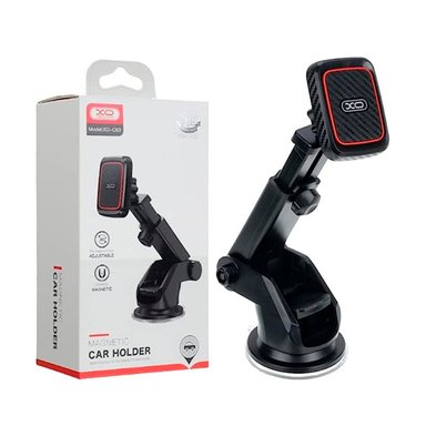 SOPORTE XO-C83 PARA AUTO CON IMÁN Y VENTOSA NEGRO - 1