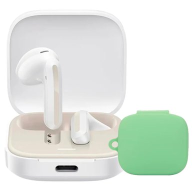 AUDIFONOS REDMI BUDS 6 ACTIVE BLANCO + CASE PROTECTOR VERDE - 1