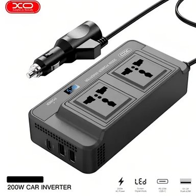 CONVERSOR DE CORRIENTE PARA AUTOS DE 200W SALIDA C Y USB - 3