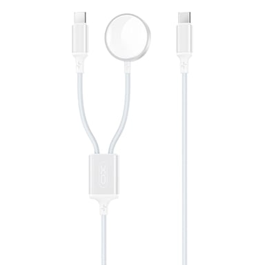 CARGADOR INALÁMBRICO XO CX030 PARA APPLE WATCH CON CABLE USB-C A C - BLANCO - 1
