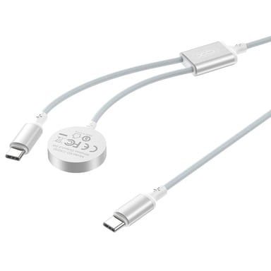CARGADOR INALÁMBRICO XO CX030 PARA APPLE WATCH CON CABLE USB-C A C - BLANCO - 2