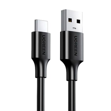 CABLE UGREEN US287 CARGA RÁPIDA 1M USB-A A USB-C QC 3.0 NEGRO - 1
