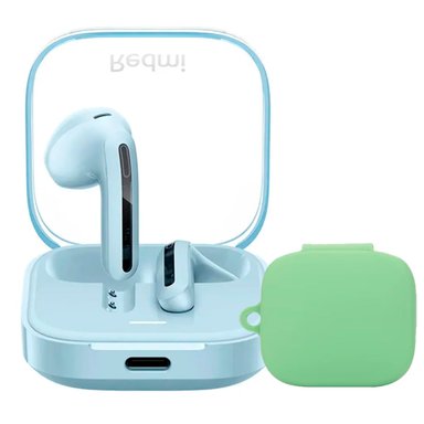 AUDIFONOS REDMI BUDS 6 ACTIVE ROSA + CASE PROTECTOR VERDE - 1