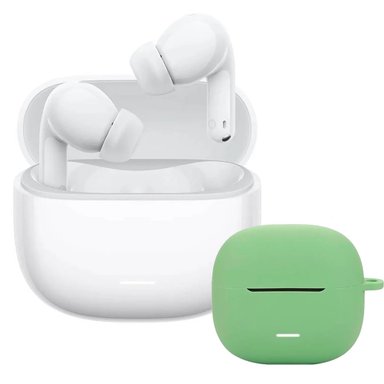 AUDIFONOS REDMI BUDS 8 LITE BLANCO + CASE PROTECTOR VERDE - 1