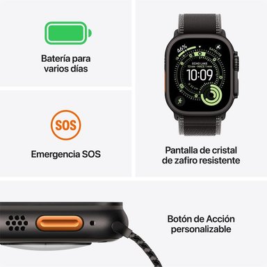 APPLE WATCH ULTRA 3 GPS + CELULAR 49MM - BLACK TITANIUM + REGALO - 3