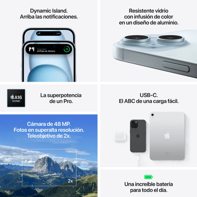 IPHONE 15 128GB  ( CHIP FISICO )  - AZUL - 5