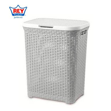 CESTO REYPLAST RATAN GRIS GRANDE