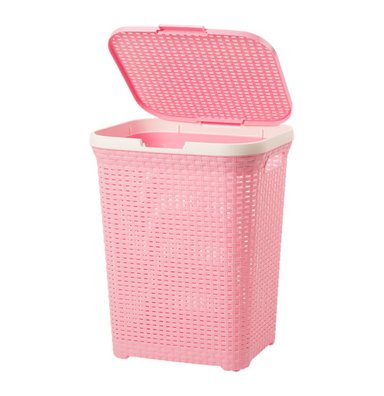CESTO REYPLAST RATAN ROSADO GRANDE