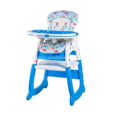 SILLA COMER 4 EN 1 AZUL PARA BEBÉ 4EN1 CARPETA ESCRITORIO MESA MECEDORA