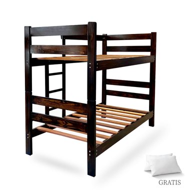 CAMAROTE 1 PLAZA 1/2 AMBOS PISOS MADERA PINO + ALMOHADA GRATIS