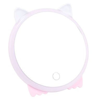 ESPEJO DE TOCADOR GATITA CON LUZ LED - 1