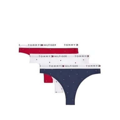 PACK X3 TANGA ALGODÓN MUJER TOMMY HILFIGER MULTICOLOR TANGA TRUSA CLÁSICOS CON LOGO TOMMY