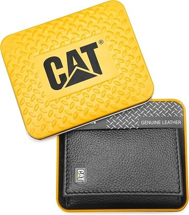 BILLETERA CATERPILLAR HOMBRE CUERO C7310 NEGRO PROTECCIÓN RFID