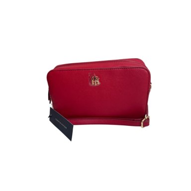 CARTERA MINI CROSSBODY TOMMY HILFIGER  ROJO CON DORADO