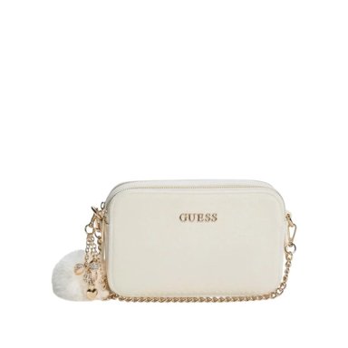 CARTERA CROSSBODY GUESS BLANCO CON DORADO HOLLY