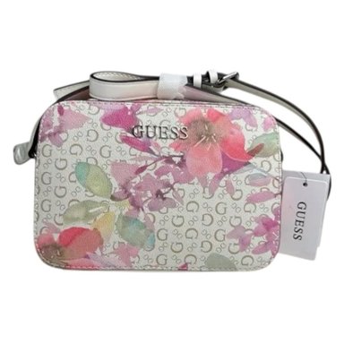 CARTERA CROSSBODY GUESS BLANCO CON FLORES DECORAH