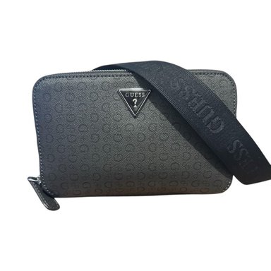CARTERA CROSSBODY GUESS MONOGRAFIADO NEGRO VIBIETTE