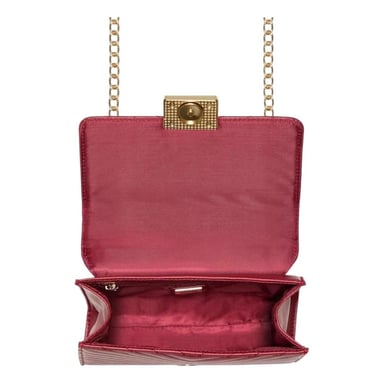 MINI CROSSBODY GUESS ROJO CON DORADO ELISE - 3