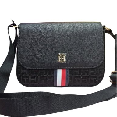 CARTERA CROSSBODY TOMMY HILFIGER NEGRO MONOGRAFIADO