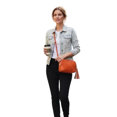 CARTERA CROSSBODY ALDO NARANJA DOBLE CIERRE