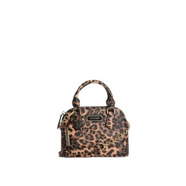 MINI CROSSBODY GUESS ANIMAL PRINT CON DORADO ELISE