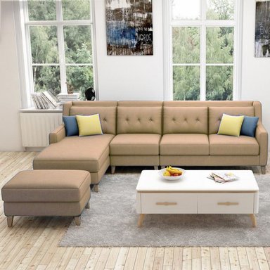 SECCIONAL IZQUIERDO BARROCO + BANQUETA DE REGALO