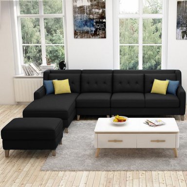 SECCIONAL IZQUIERDO BARROCO + BANQUETA DE REGALO