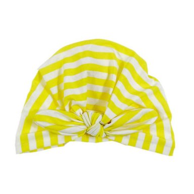 TURBANTE PARA BEBES - RAYAS AMARILLO