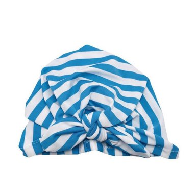 TURBANTE PARA BEBES - RAYAS CELESTE