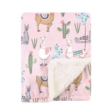 MANTA MULTICOLOR SHERPA BEBÉ LLAMAS