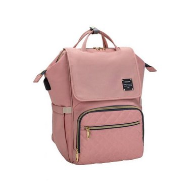 MOCHILA PAÑALERA LEQUEEN ROYAL ROSADO