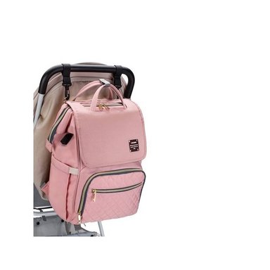 MOCHILA PAÑALERA LEQUEEN ROYAL ROSADO - 3