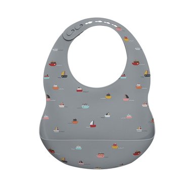 BABERO GRIS SILICONA BARCOS