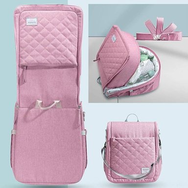 BOLSO SUNVENO CUNA PORTATIL BEBES ROSA - 2