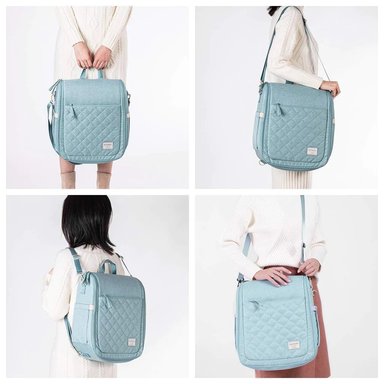 BOLSO CUNA PORTATIL PARA BEBES - VERDE - 2