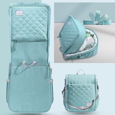 BOLSO CUNA PORTATIL PARA BEBES - VERDE - 5