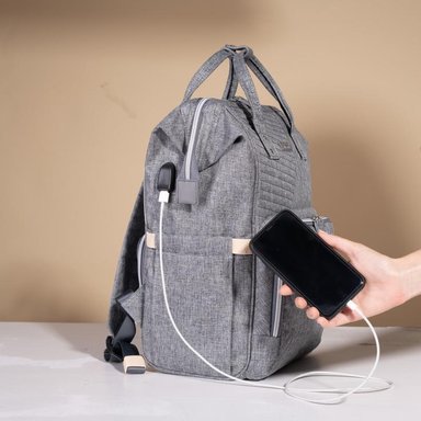 MOCHILA PAÑALERA SUNVENO GRIS - 3