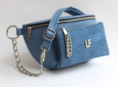 CANGURO LF BAGS LORETA AZUL ACERO MODELO