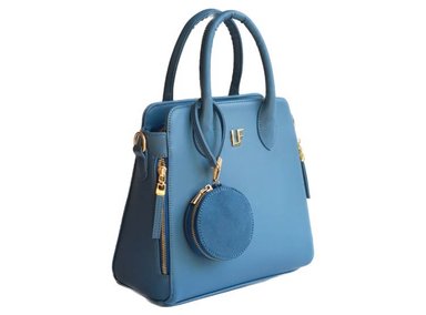 CARTERA LF BAGS ARABELLA AZUL ACERO DE MANO