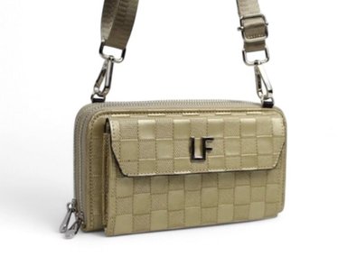 BILLETERA LF BAGS DORADO PORTACELULAR BRIELA