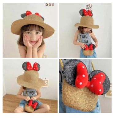 SOMBRERO 125 MINNIE CAMEL Y CARTERA DE VERANO
