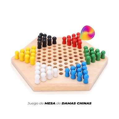 JUEGO MESA DAMAS CHINAS HEXAGONAL - 1