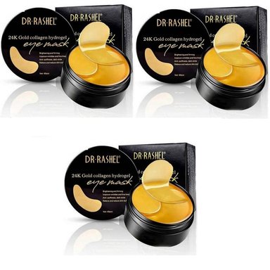 PACK 3 MASCARILLA OJOS DR RASHEL HIDRATANTE PERLAS DORADAS NEGRAS